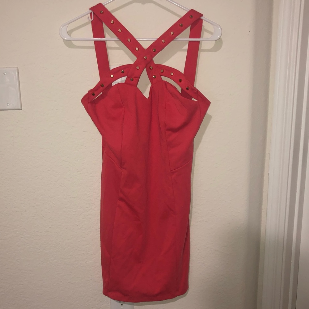 Pink/Peach Strappy Dress